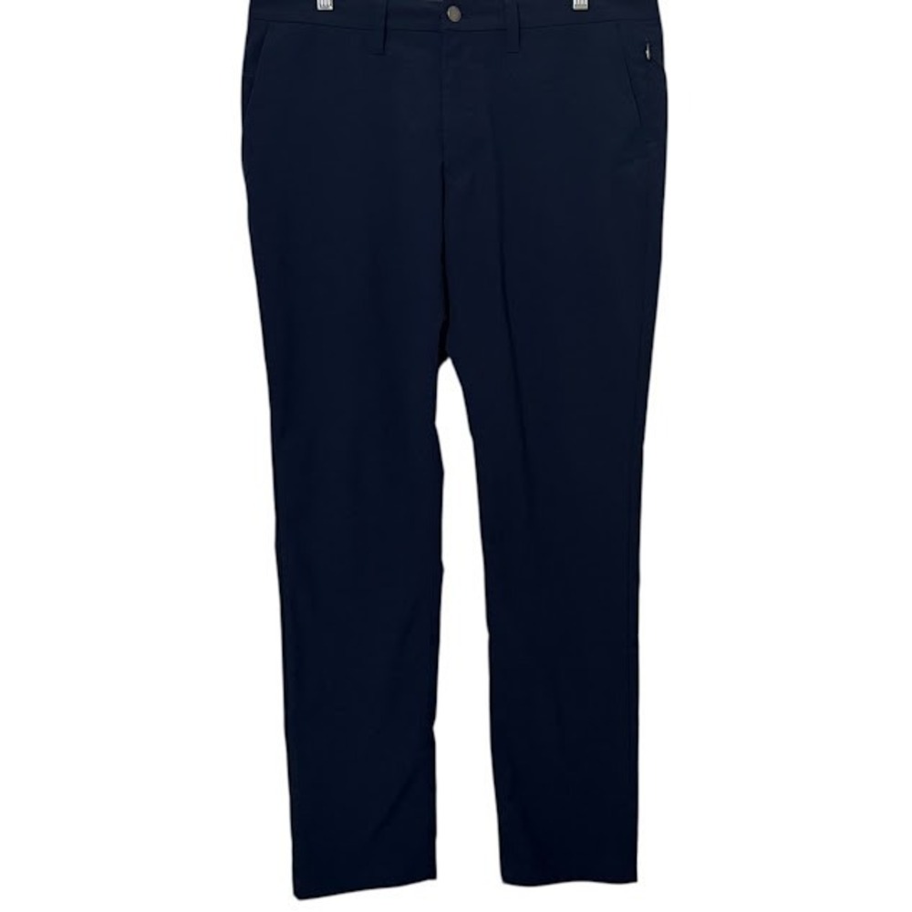 UNTUCKit Navy Blue Chancellor‎ Straight Leg Polyester Performance Pants 34 x 32